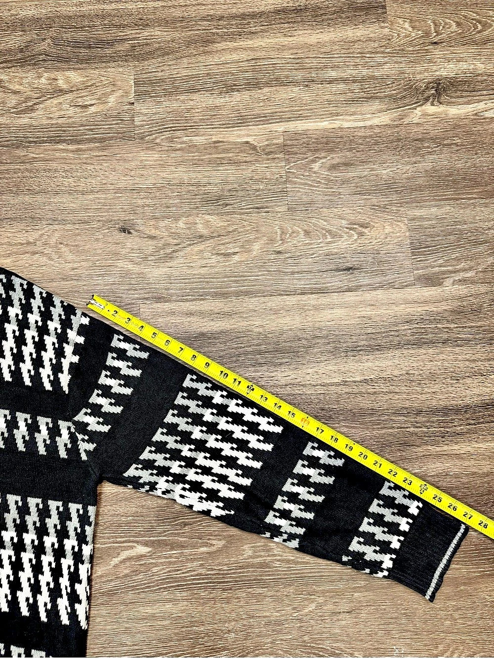 Vintage 2000s Enyce Men’s 3XL Black White Geometric Cotton Sweater - Picture 5 of 6